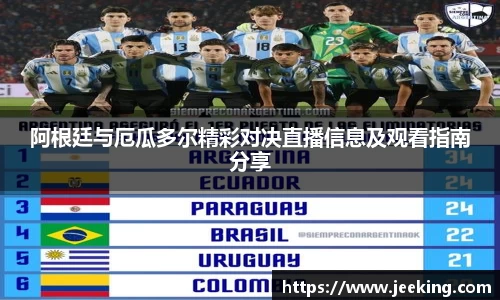 阿根廷与厄瓜多尔精彩对决直播信息及观看指南分享